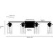 Serena 4 Light 30.5 inch Brushed Nickel Vanity Light Wall Light